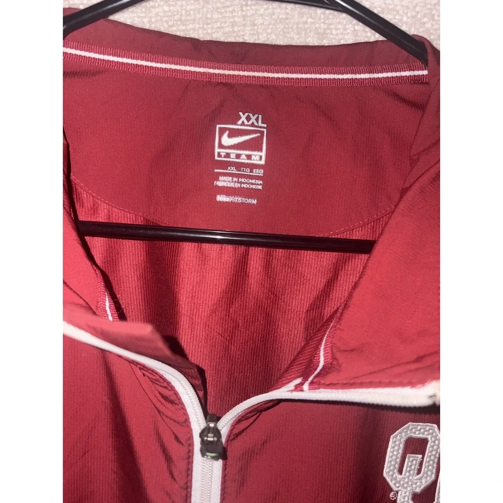 Crimson Red Nike Fit Storm OU Oklahoma Sooners Pullover Jacket Men's XXL Large